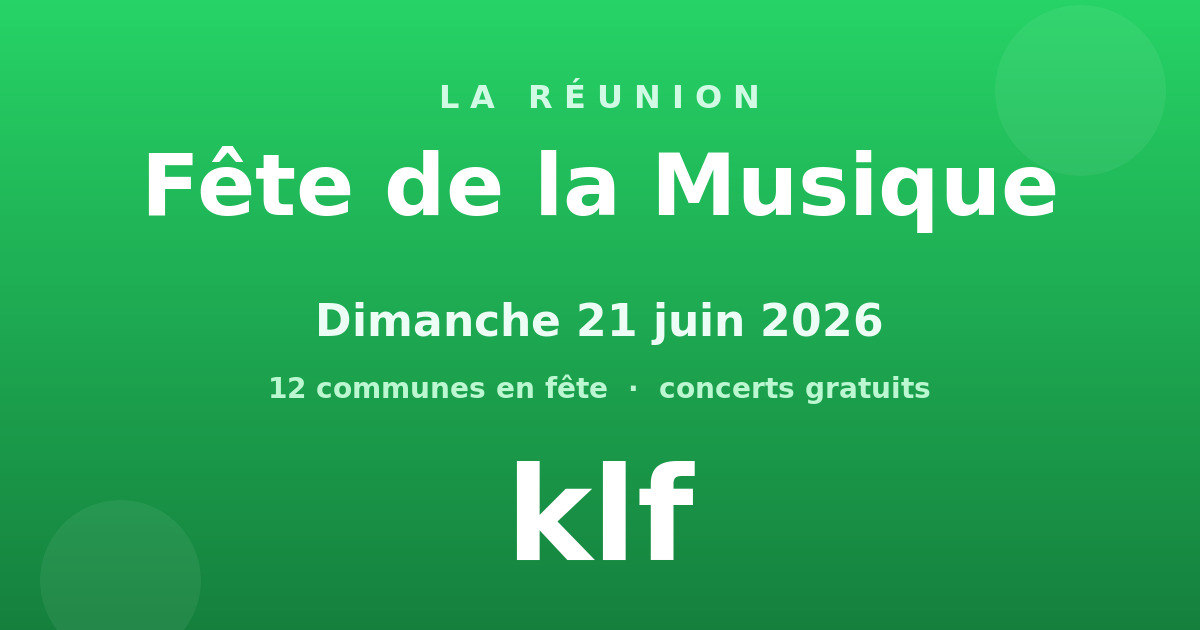 Fête de la Musique 2026 — Saint-Denis