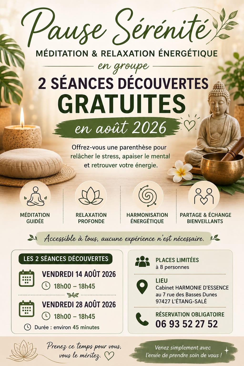 Séance découverte gratuite — Méditation & relaxation